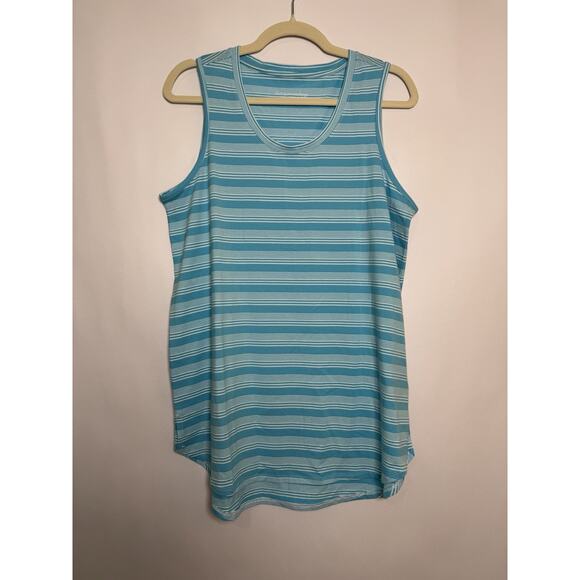 Soft Surroundings Isabel Pima Tunic Tank Bundle Purple‎ Blue Striped Size M - Picture 7 of 10